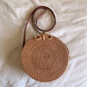 Boho Rattan crossbody bag